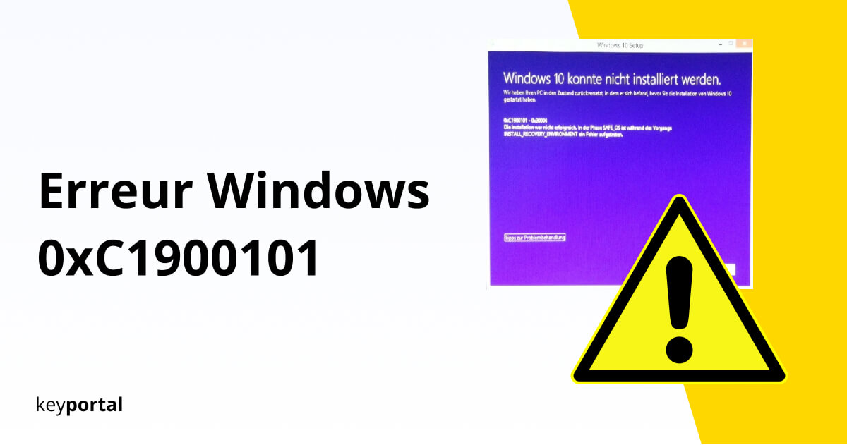 Prévenir l'erreur 0xC1900101 de mise à jour de Windows 10