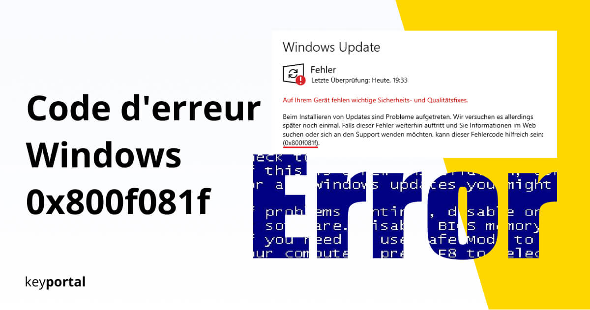 Nettoyer l'erreur Windows Update 0x800f081f avec l'outil DISM